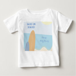 Baby an Bord Surfing Beach Baby Dusche Baby T-shirt