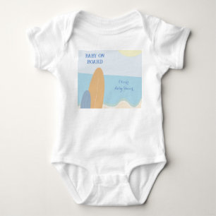 Baby an Bord Surfing Beach Baby Dusche Strampler