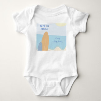 Baby an Bord Surfing Beach Baby Dusche Strampler