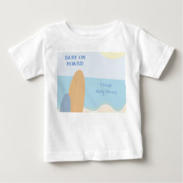Baby an Bord Surfing Beach Baby Dusche T-shirt