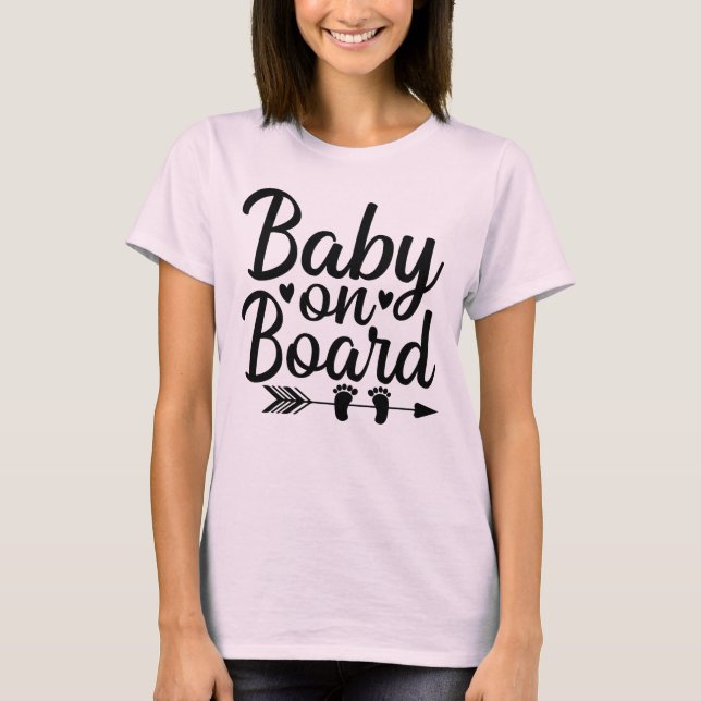 Baby an Bord T-Shirt (Vorderseite)