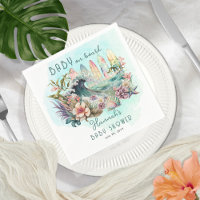 Baby an Bord Tropical Surfing Floral Baby Shower