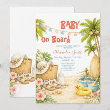 Baby An Bord | Tropische Strand-Babyparty