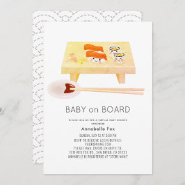 Baby an Bord Virtual Sushi Baby Dusche Einladung
