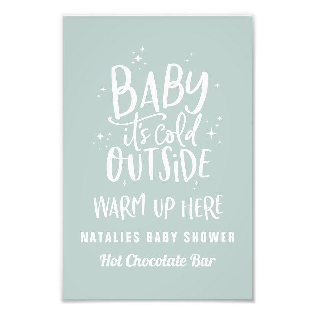 Baby an der kalten Schokolade Bar Fotodruck (Vorne)