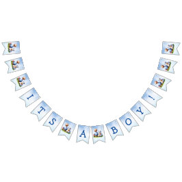 Baby and Bulldog Puppy ist eine Kinderdusche Wimpelkette