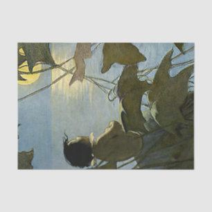„Baby and the Moon“ von Jessie Willcox Smith Seidenpapier