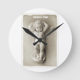 Baby Angel Clock Runde Wanduhr