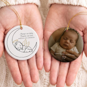 Baby Angel Erinnerungsfoto Andenken an verstorbene Keramik Ornament
