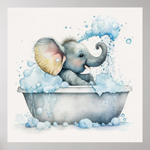 Baby Animal for Kinderzimmer, Niedliches Elefanten Poster