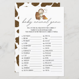 Baby Animal Game Kleiner Cowboy Rustikaler Western