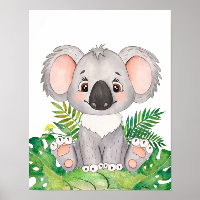 Baby Animal Prints for Kinderzimmer, Safari Poster (Vorne)