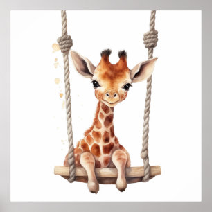 Baby Animal Prints for Kinderzimmer, Safari Poster