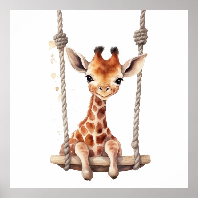 Baby Animal Prints for Kinderzimmer, Safari Poster (Vorne)