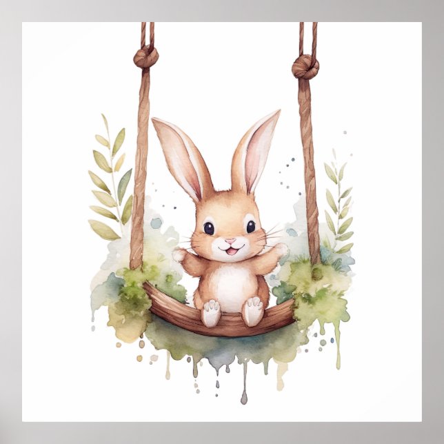 Baby Animal Prints for Kinderzimmer, Safari Poster (Vorne)