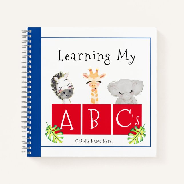 Baby Animals ABC Spiral Notebook Notizbuch (Vorderseite)