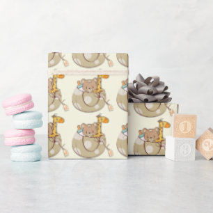 Baby Animals Baby Dusche Geschenkpapier