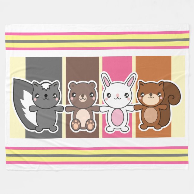Baby Animals Fleecedecke (Vorderseite (Horizontal))