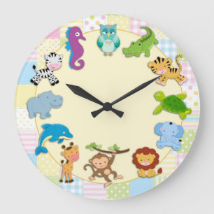Baby Animals Große Wanduhr