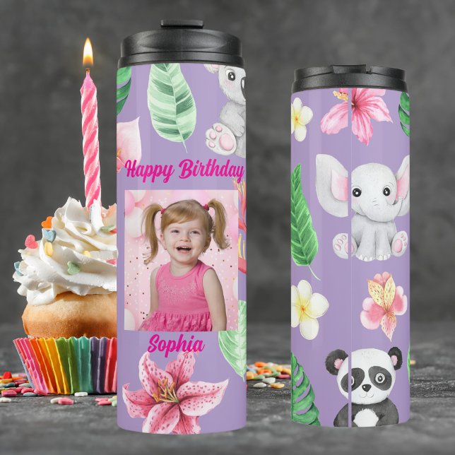 Baby Animals Kids Foto Tumbler Geschenke für Gebur Thermosbecher (Von Creator hochgeladen)