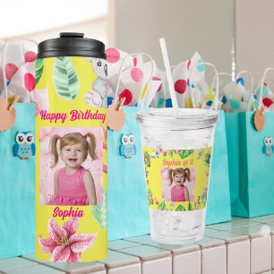 Baby Animals Kids Foto Tumbler Geschenke für Gebur Thermosbecher