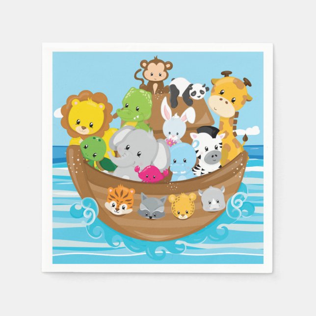 Baby Animals | Noah's Ark Serviette (Vorderseite)