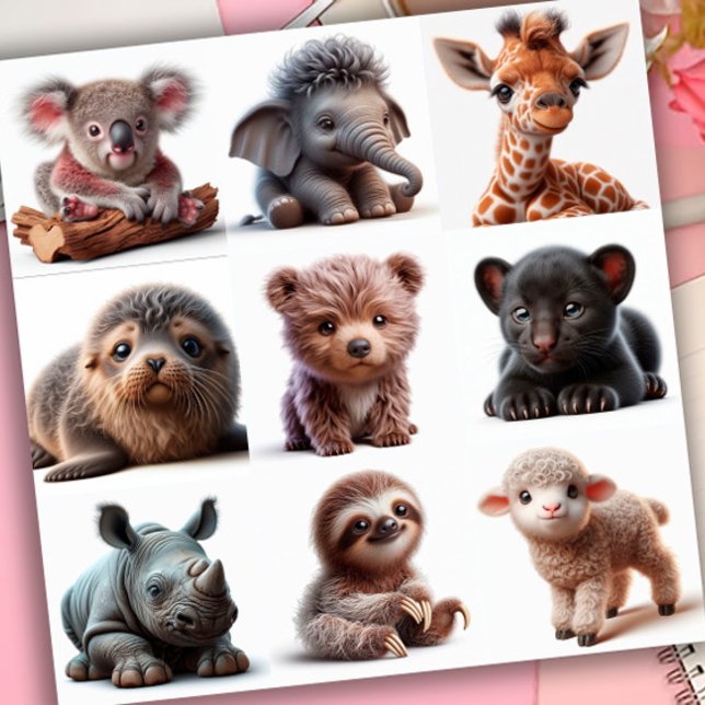 Baby Animals Set 3 Aufkleber (Von Creator hochgeladen)