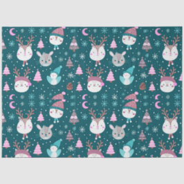 Baby Animals Snowflakes Crescent Moon Weihnachten Seidenpapier