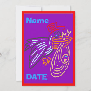 Baby-Ankündigung, Bearbeitungsname, Farben Ankündigung