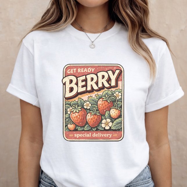 Baby Announcement Berry Pregnancy Reveal Tri-Blend Shirt (Von Creator hochgeladen)
