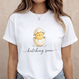 Baby Announcement Cute Chick Pregnancy Reveal Tri-Blend Shirt