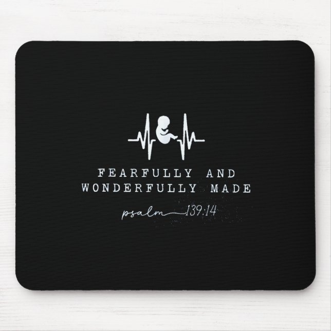 Baby Announcement Fearfully And Wonderfully Made,  Mousepad (Vorne)