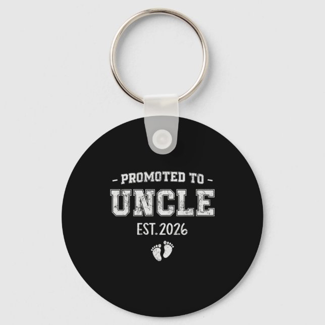 Baby Announcement For Uncle Promoted To Uncle 2026 Schlüsselanhänger (Vorderseite)