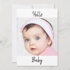 Baby Announcement Foto x2 Moderner Stil Einladung