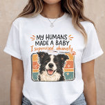 Baby Announcement Funny Dog Pregnancy Reveal Tri-Blend Shirt<br><div class="desc">A funny dog themed pregnancy announcement design perfect for sharing the exciting news that a new baby is on the way.</div>