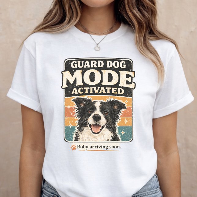 Baby Announcement Guard Dog Pregnancy Reveal T-Shirt (Von Creator hochgeladen)