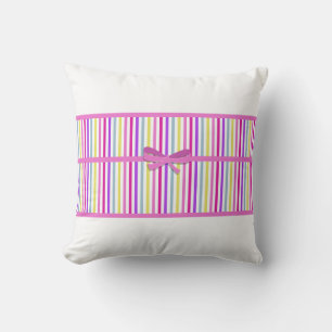 Baby Announction Pink Pillow Kissen