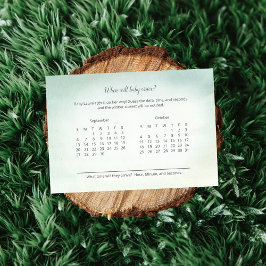 Baby Anreise Vorhersage Elegante grüne Rose