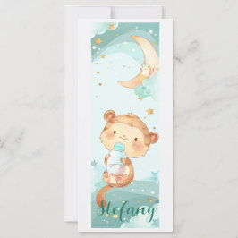 Baby Anteater Watercolor Personalisiertes Lesezeic Karte