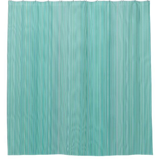 Baby Aqua Stripes Duschvorhang (Vorderseite)
