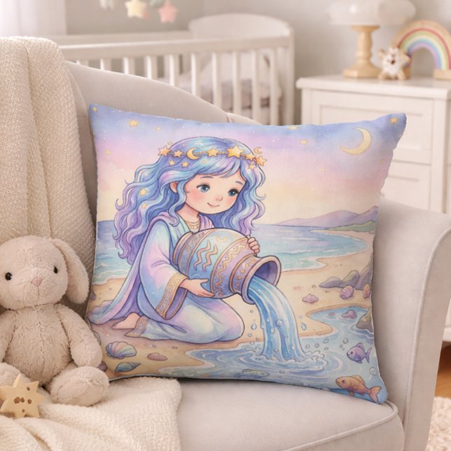 Baby Aquarius Zodiac Nursery Kissen (Von Creator hochgeladen)