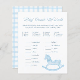 Baby Around the World Game - Blue Shower Activity