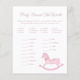 Baby Around the World Game - Rosa Dusche Aktivität