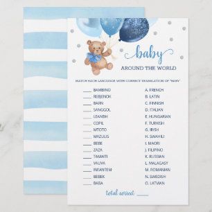 Baby Around the World Race Game Teddy Bear
