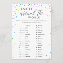 Baby Around the World Shower Game Card - Sprinklen Programm