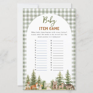 Baby-Artikel-Spiel Waldtier Baby Shower-Spiel