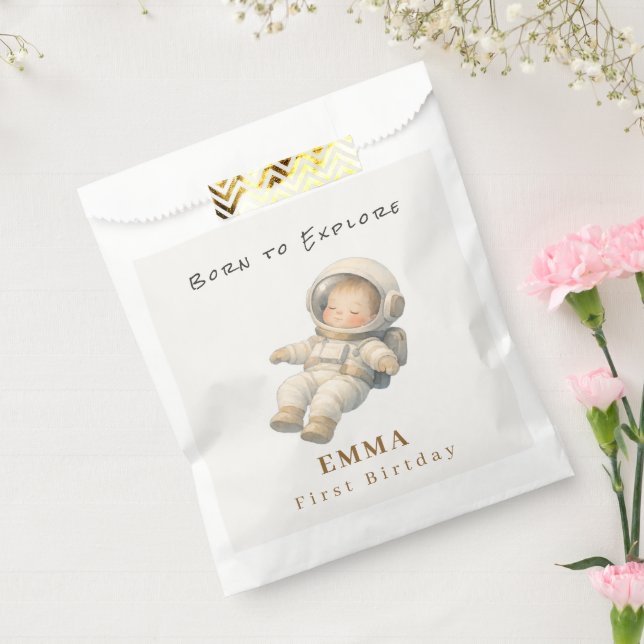 Baby Astronaut First Birthday Favor Bags Geschenktütchen (Versiegelt)