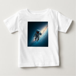 Baby-Astronaut in der Galaxie Raum Grafik Baby T-shirt