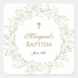 Baby-Atemtaufe Quadratischer Aufkleber