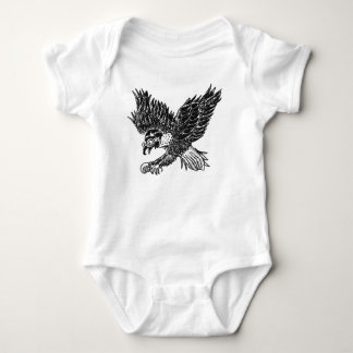 Baby auf Adler und Snowboarder Strampler